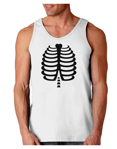 Black Skeleton Ribcage Halloween Loose Tank Top-Loose Tank Top-TooLoud-White-Small-Davson Sales