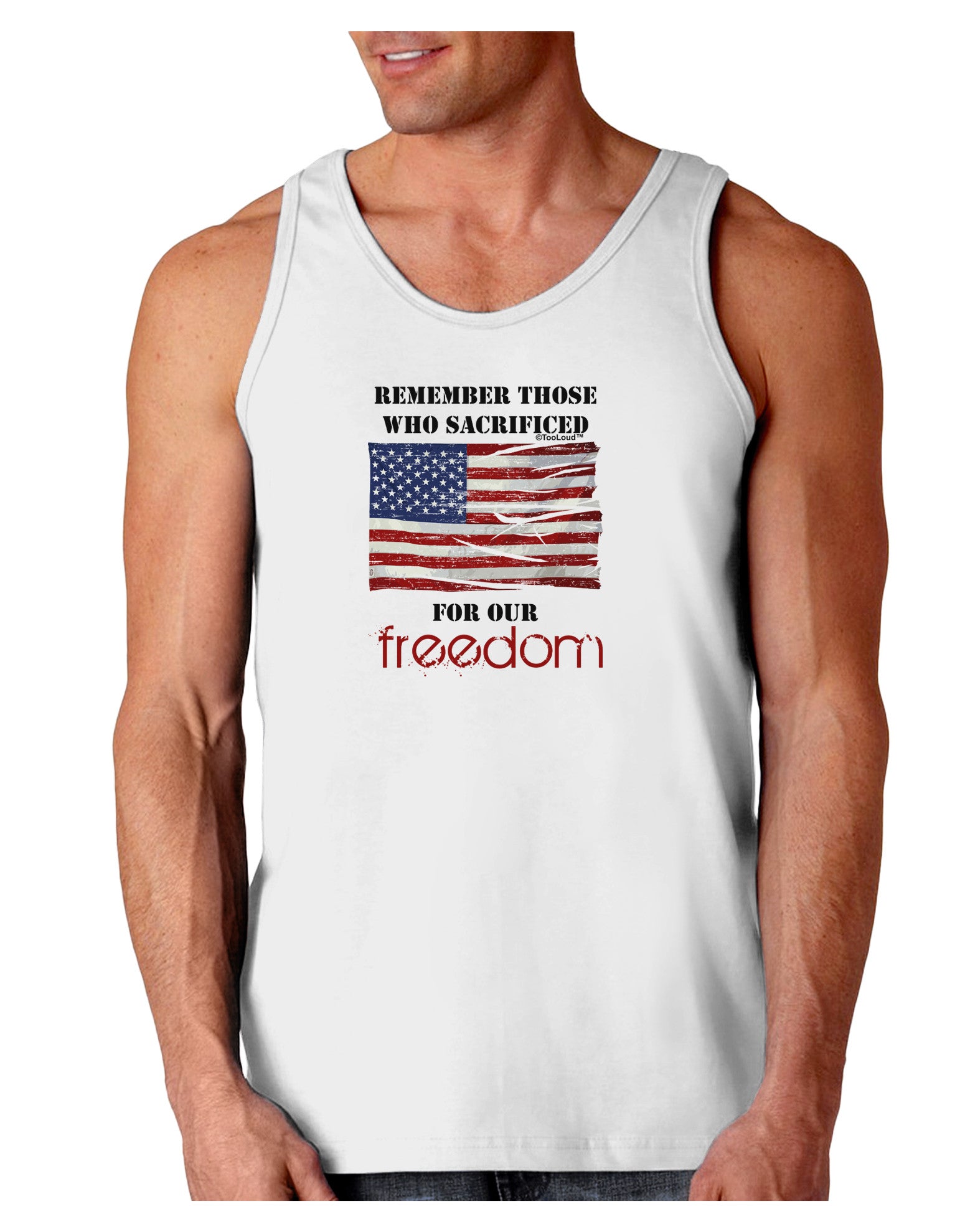 Remember - Veterans Loose Tank Top-Loose Tank Top-TooLoud-White-Small-Davson Sales