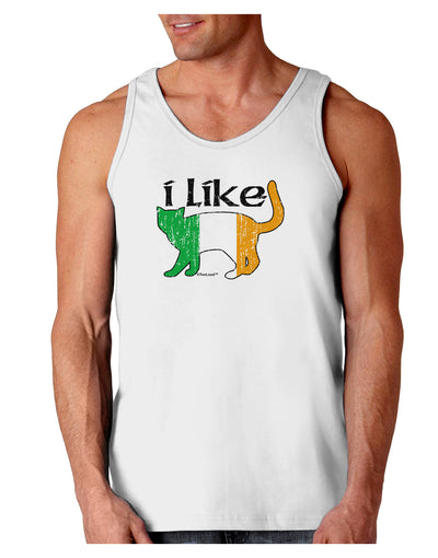 I Like Irish Cat Silhouette Loose Tank Top by TooLoud-Loose Tank Top-TooLoud-White-Small-Davson Sales