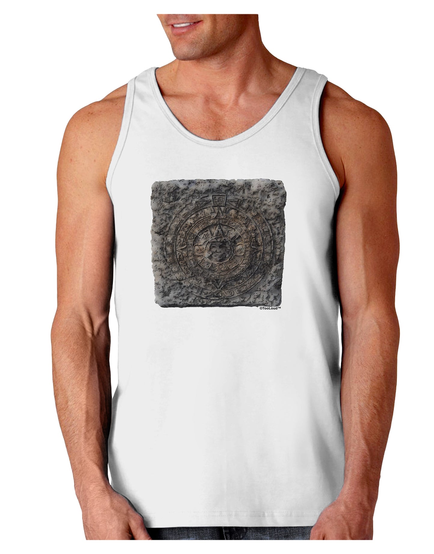 Stone Carving Watercolor Loose Tank Top-Loose Tank Top-TooLoud-White-Small-Davson Sales