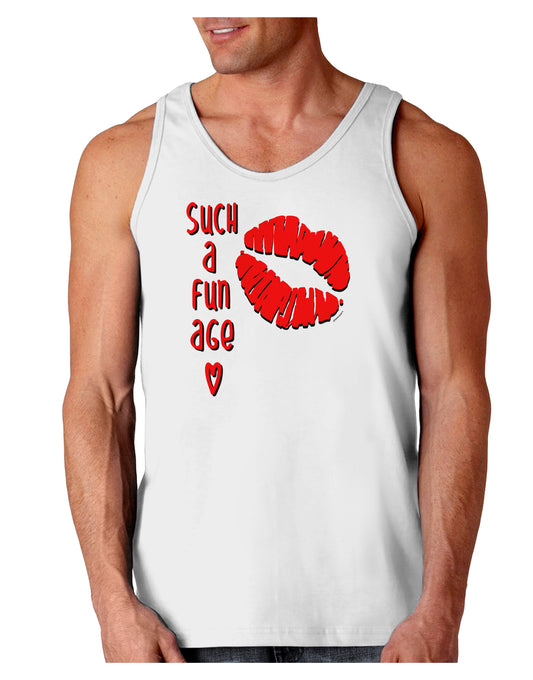 Such a Fun Age Kiss Lips Loose Tank Top-Mens-LooseTanktops-TooLoud-White-Small-Davson Sales