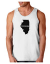 Illinois - United States Shape Loose Tank Top by TooLoud-Loose Tank Top-TooLoud-White-Small-Davson Sales