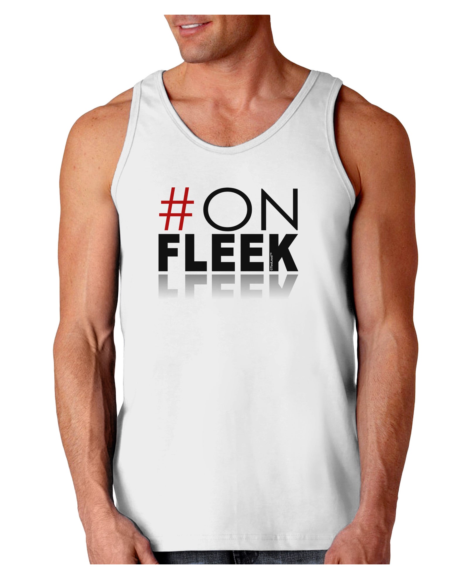 Hashtag On Fleek Loose Tank Top-Loose Tank Top-TooLoud-White-Small-Davson Sales