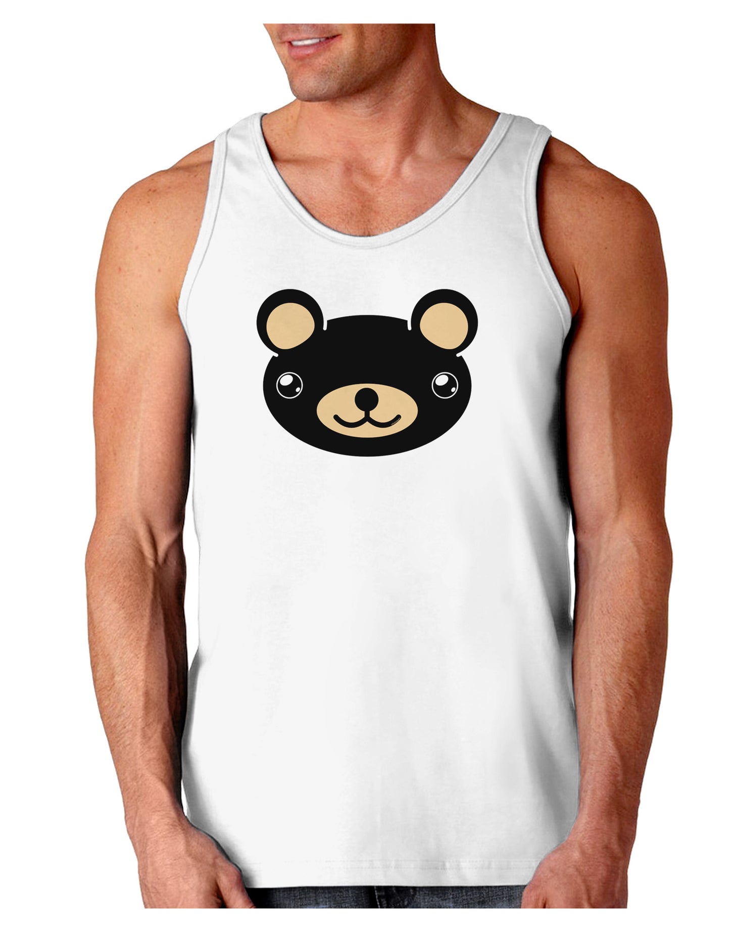 Kyu-T Head - Night Beartholomew Teddy Bear Loose Tank Top-Loose Tank Top-TooLoud-White-Small-Davson Sales