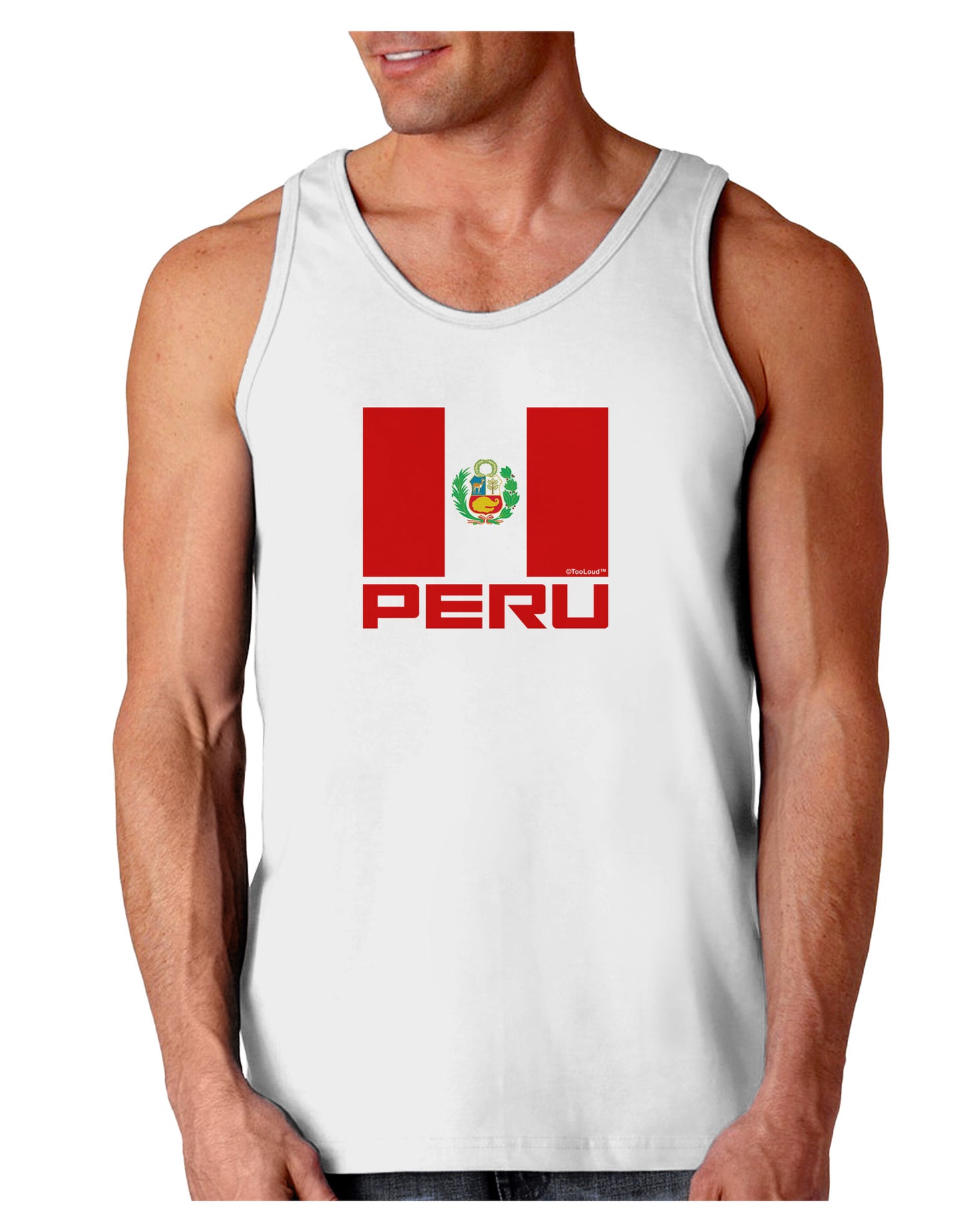 Peru Flag Loose Tank Top-Loose Tank Top-TooLoud-White-Small-Davson Sales