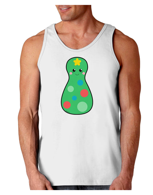 Cute Christmas Tree Matryoshka Nesting Doll Loose Tank Top-Loose Tank Top-TooLoud-White-Small-Davson Sales