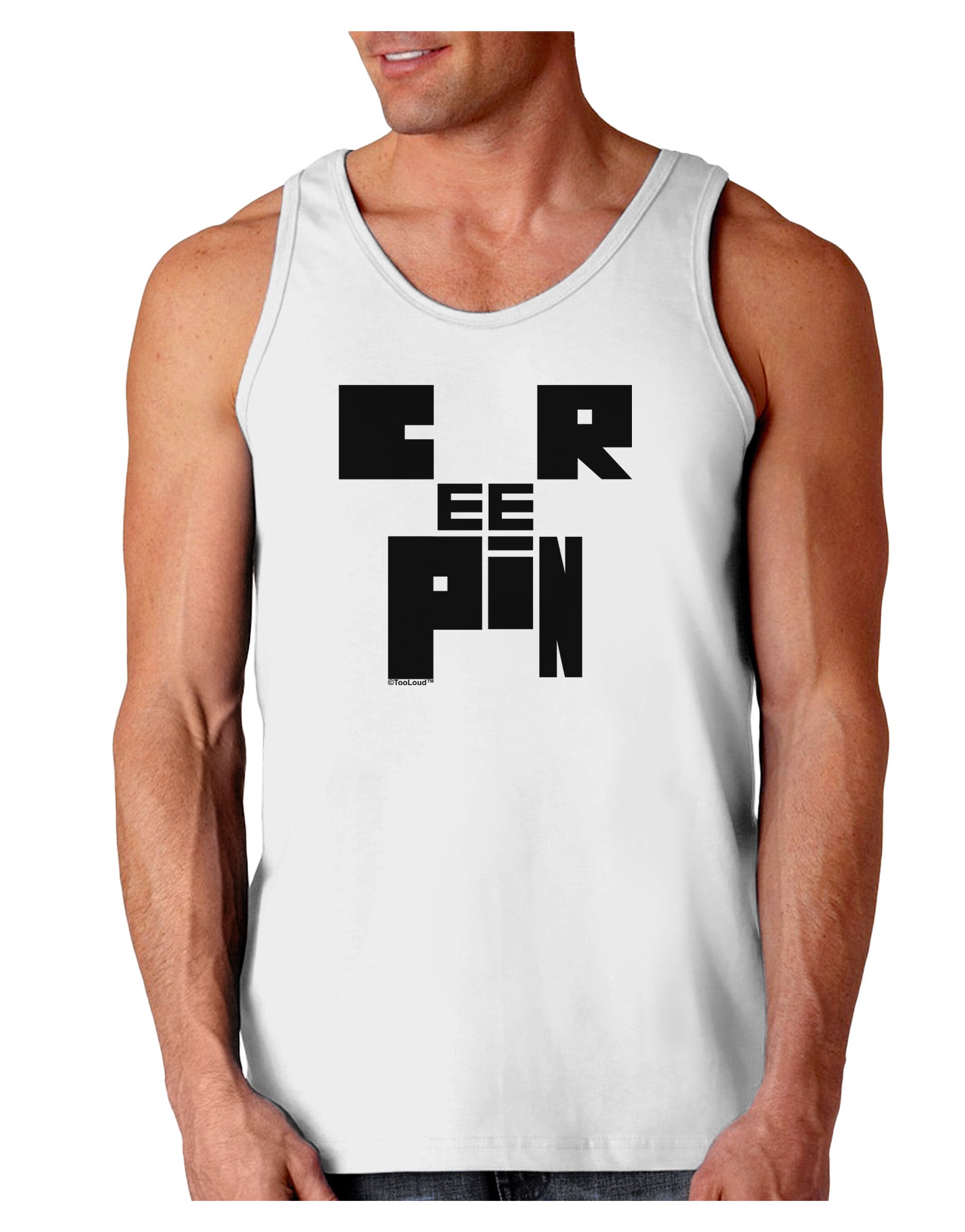 Creepin Loose Tank Top-Loose Tank Top-TooLoud-White-Small-Davson Sales