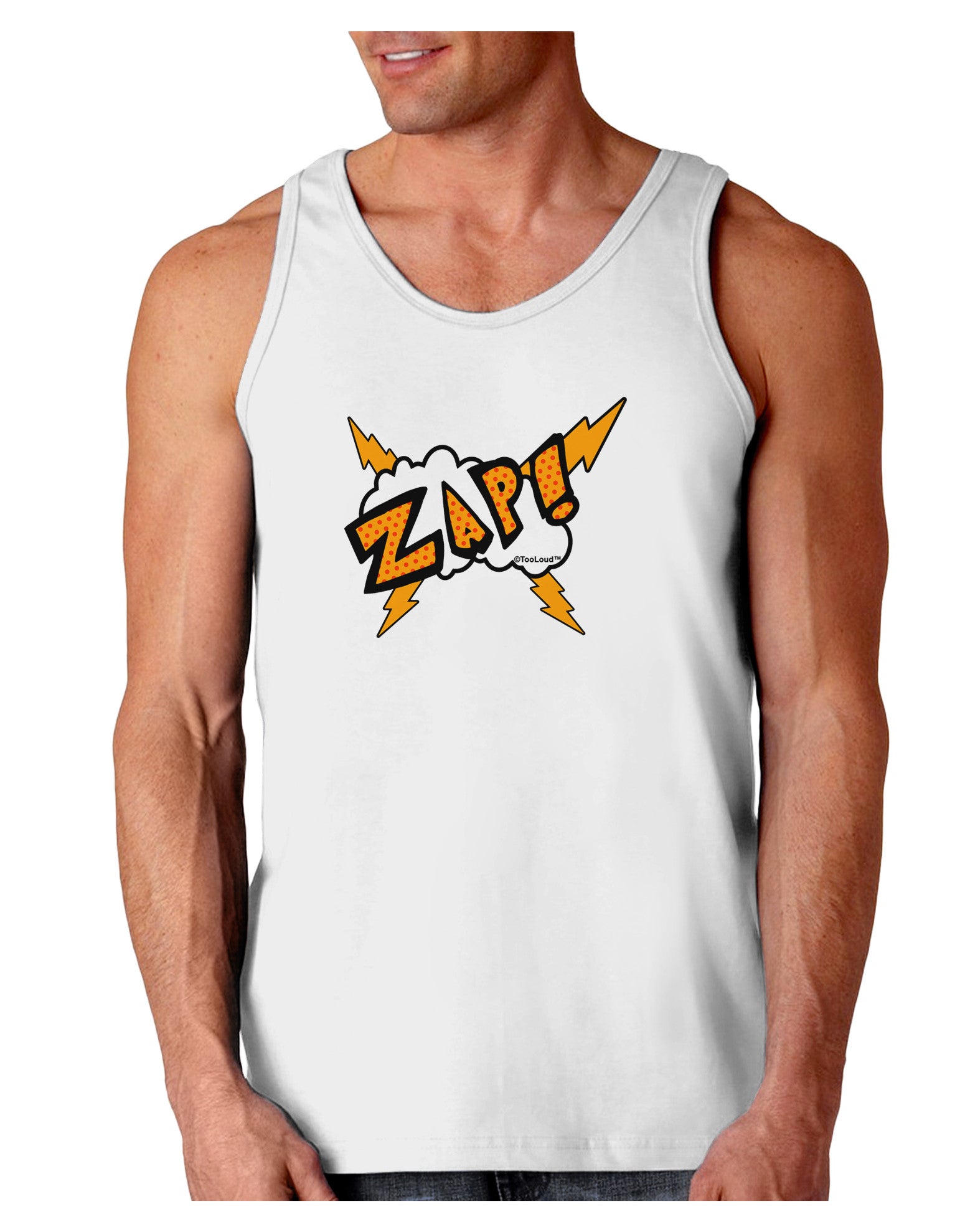 Onomatopoeia ZAP Loose Tank Top-Loose Tank Top-TooLoud-White-Small-Davson Sales