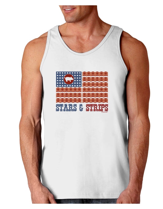 American Bacon Flag - Stars and Strips Loose Tank Top-Loose Tank Top-TooLoud-White-Small-Davson Sales
