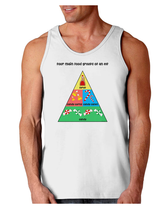 Four Main Food Groups of an Elf - Christmas Loose Tank Top-Loose Tank Top-TooLoud-White-Small-Davson Sales