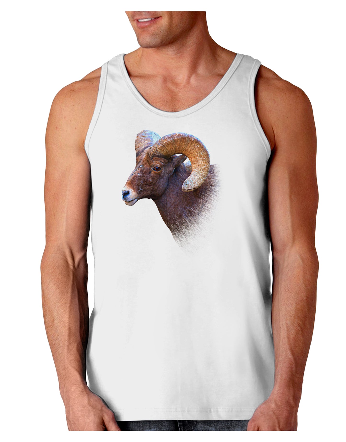 Majestic Bighorn Ram Loose Tank Top-Loose Tank Top-TooLoud-White-Small-Davson Sales
