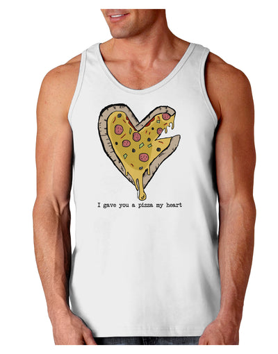 TooLoud I gave you a Pizza my Heart Loose Tank Top-Mens-LooseTanktops-TooLoud-White-Small-Davson Sales