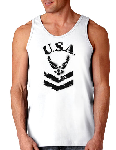 USA Military Air Force Stencil Logo Loose Tank Top-Loose Tank Top-TooLoud-White-Small-Davson Sales