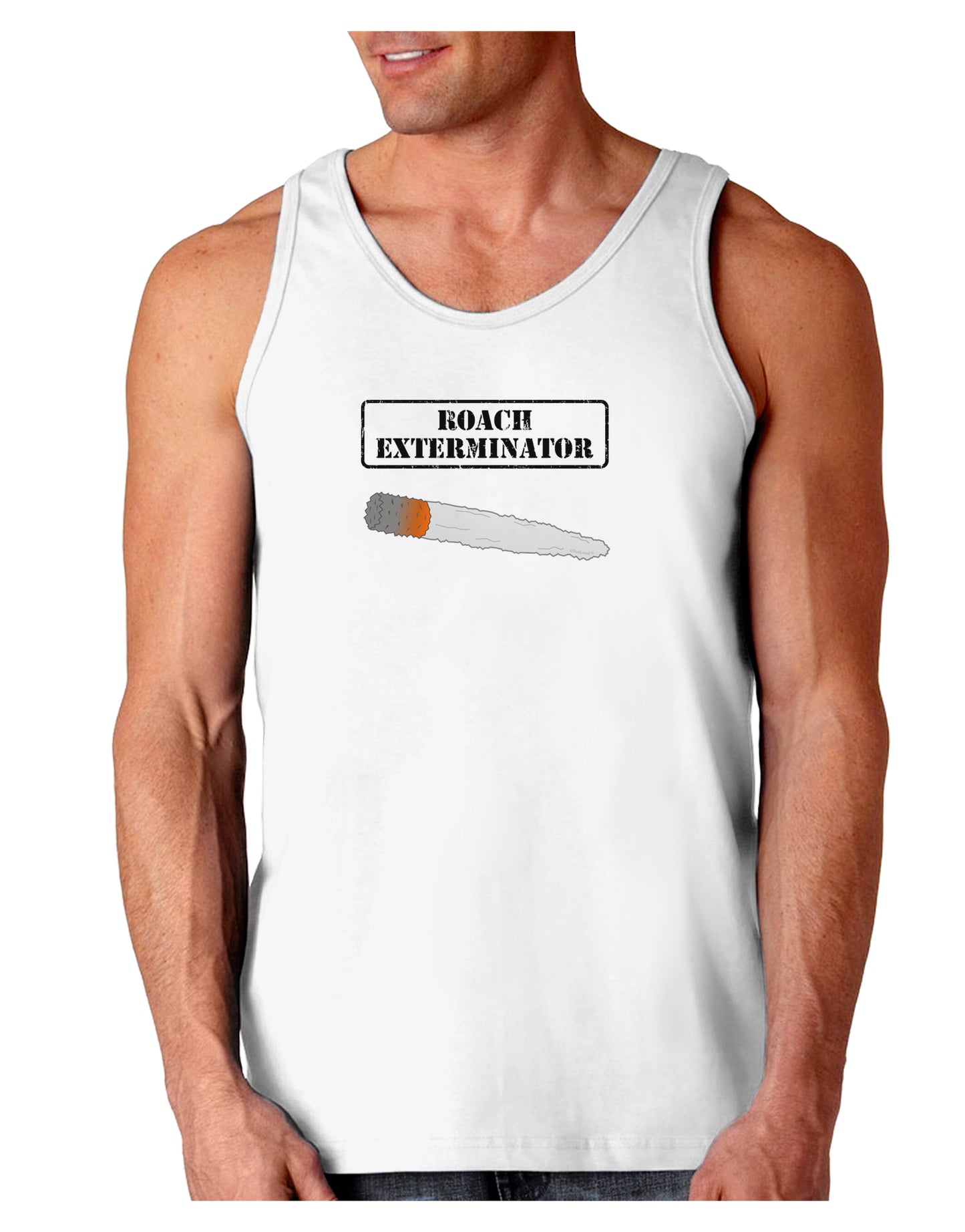 Roach Exterminator - Marijuana Loose Tank Top-Loose Tank Top-TooLoud-White-Small-Davson Sales