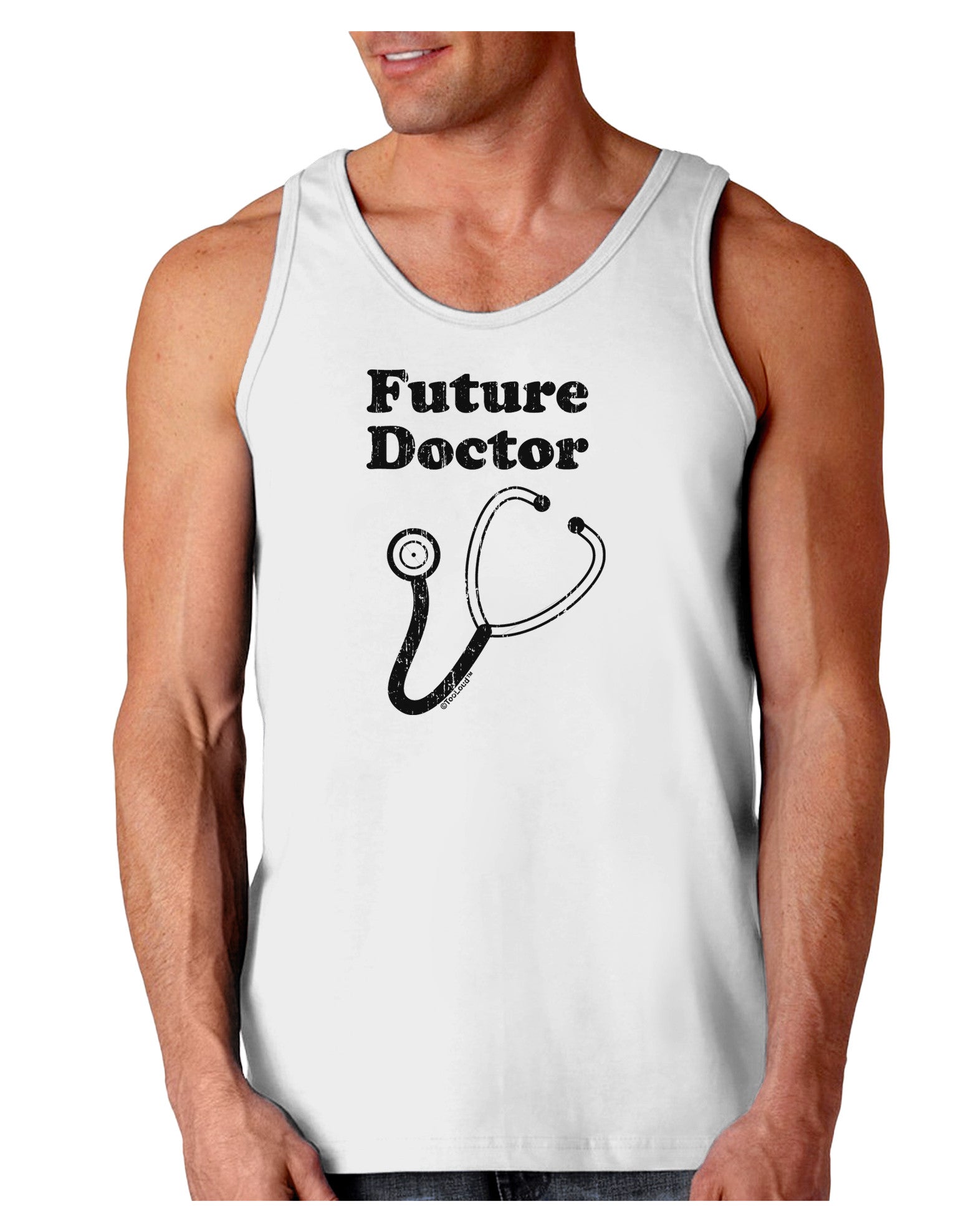 Future Doctor Distressed Loose Tank Top-Loose Tank Top-TooLoud-White-Small-Davson Sales