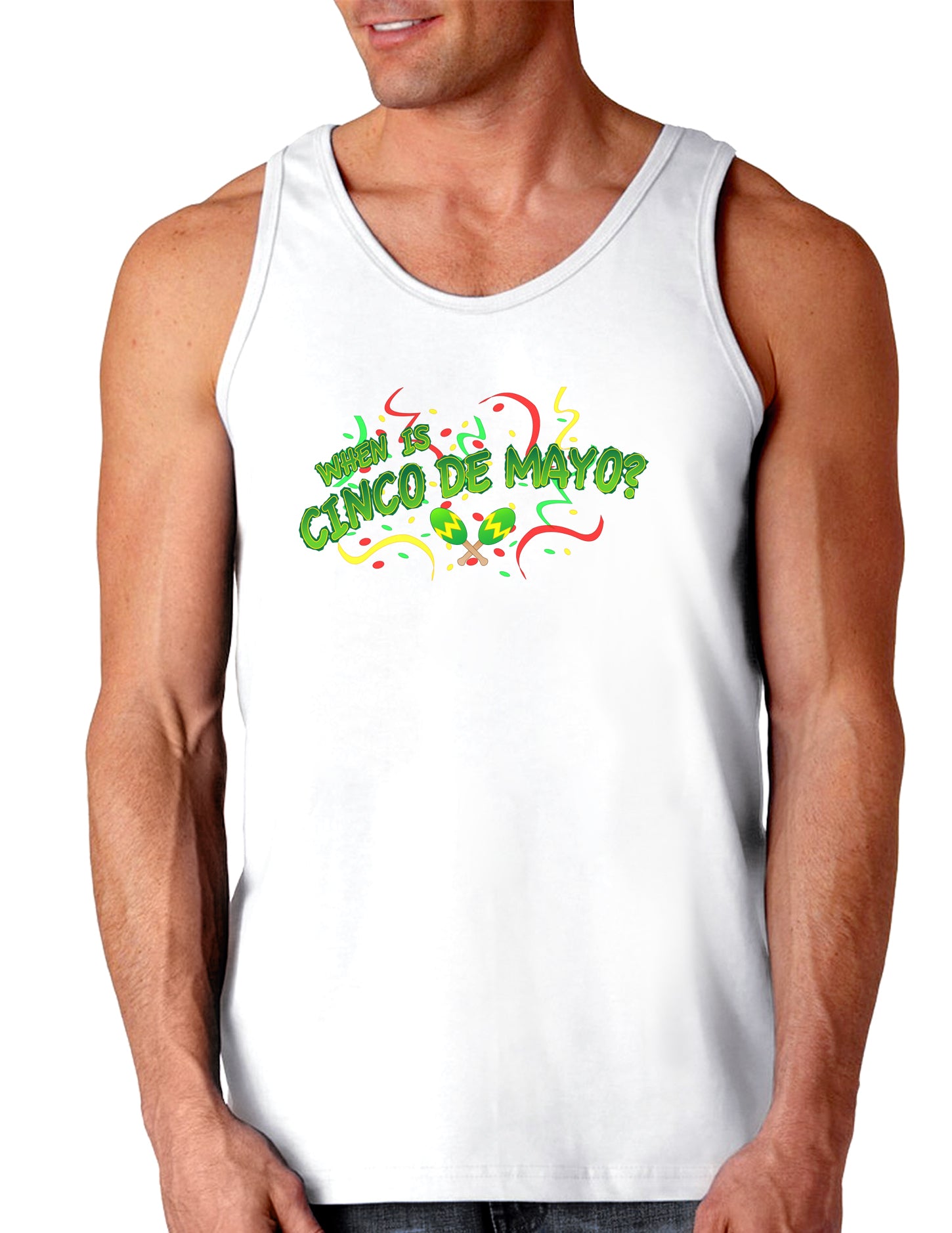 When is Cinco de Mayo? Loose Tank Top-Loose Tank Top-TooLoud-White-Small-Davson Sales