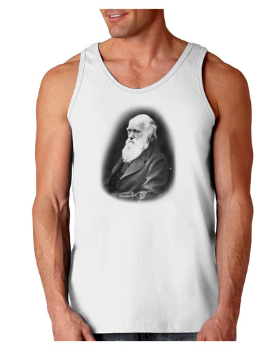 Charles Darwin Black and White Loose Tank Top by TooLoud-Loose Tank Top-TooLoud-White-Small-Davson Sales