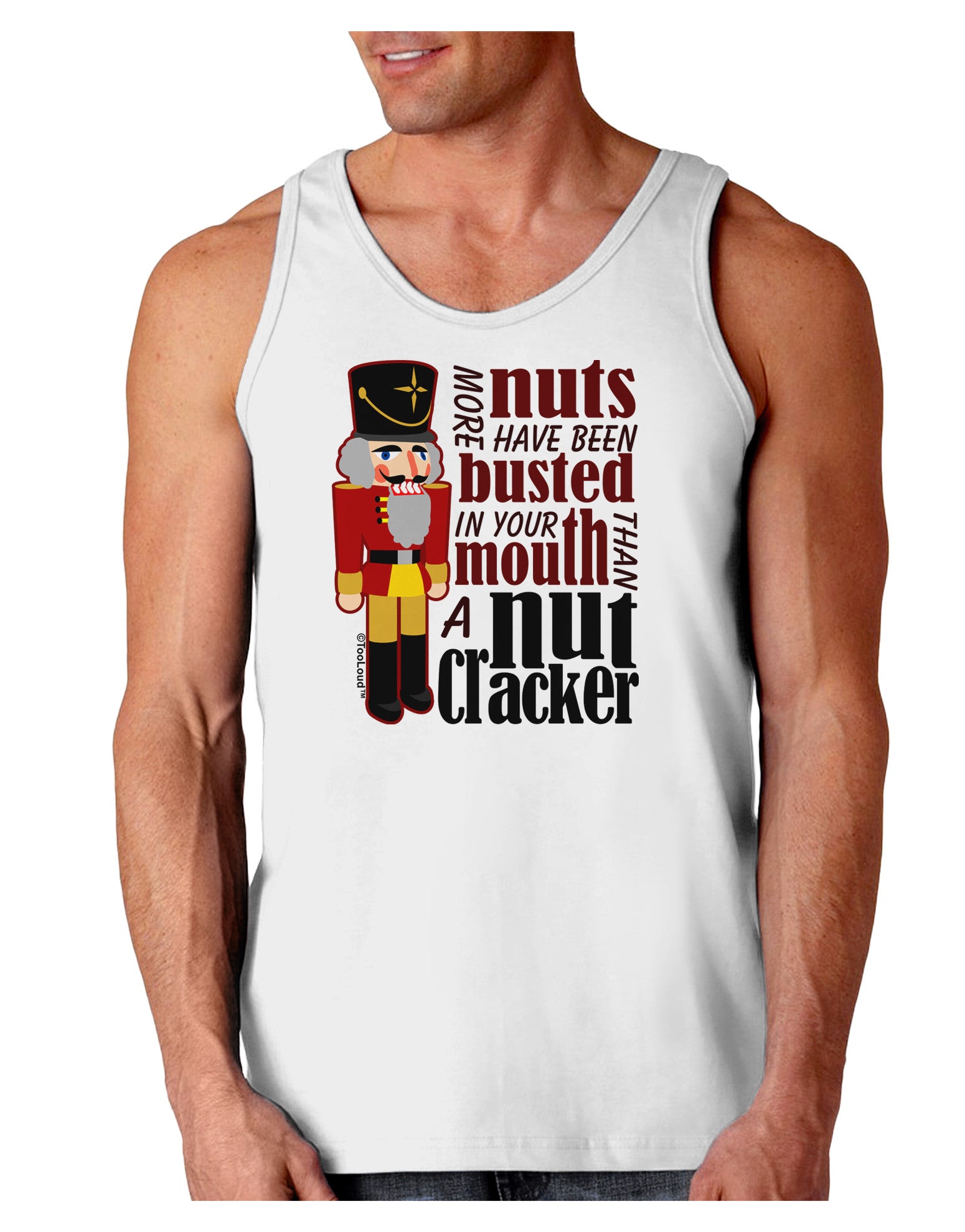 More Nuts Busted - Your Mouth Loose Tank Top by-Loose Tank Top-TooLoud-White-Small-Davson Sales
