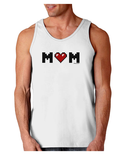 Mom Pixel Heart Loose Tank Top-Loose Tank Top-TooLoud-White-Small-Davson Sales