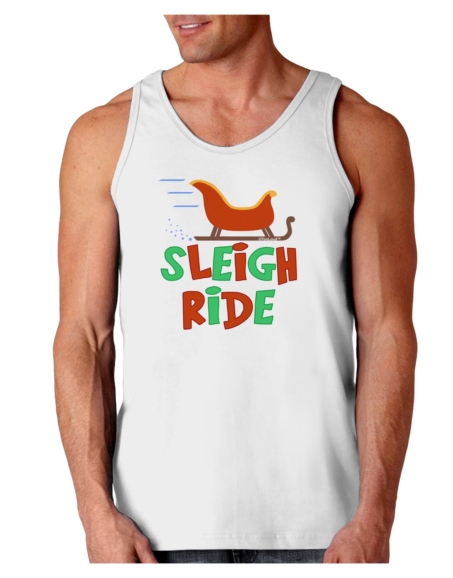 Sleigh Ride Color Loose Tank Top-Loose Tank Top-TooLoud-White-Small-Davson Sales