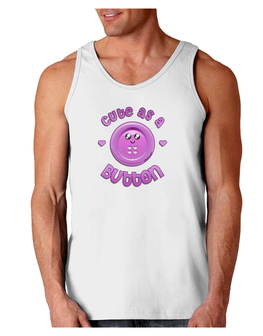 Cute As A Button Smiley Face Loose Tank Top-Loose Tank Top-TooLoud-White-Small-Davson Sales