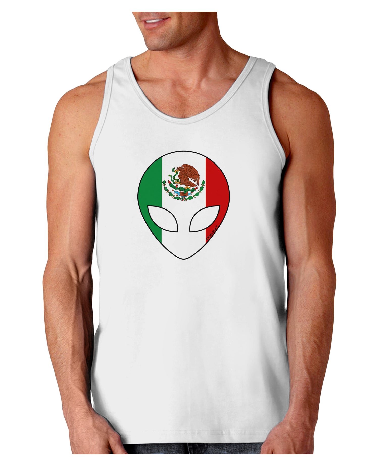 Mexican Flag Extraterrestrial Loose Tank Top-Loose Tank Top-TooLoud-White-Small-Davson Sales