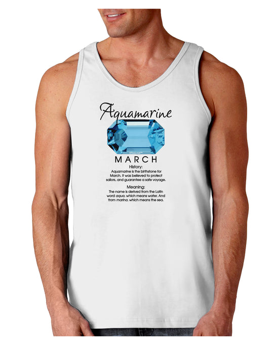 Birthstone Aquamarine Loose Tank Top-Loose Tank Top-TooLoud-White-Small-Davson Sales