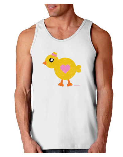 Cute Chick with Bow - Crayon Style Drawing Loose Tank Top by TooLoud-Loose Tank Top-TooLoud-White-Small-Davson Sales