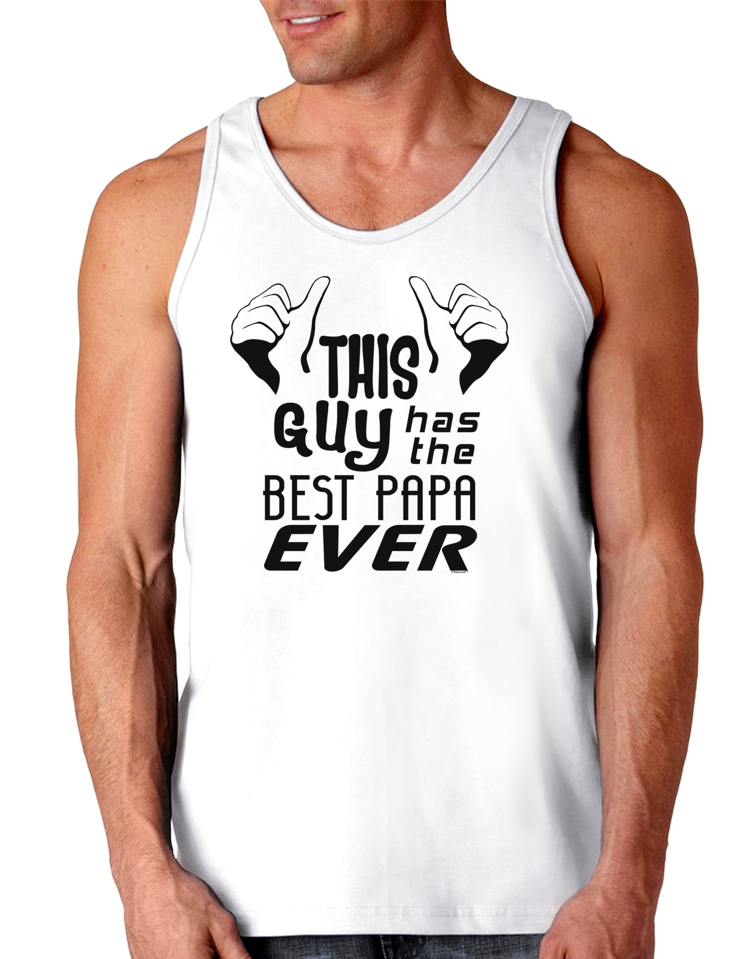 This Guy Has the Best Papa Ever Loose Tank Top-Loose Tank Top-TooLoud-White-Small-Davson Sales