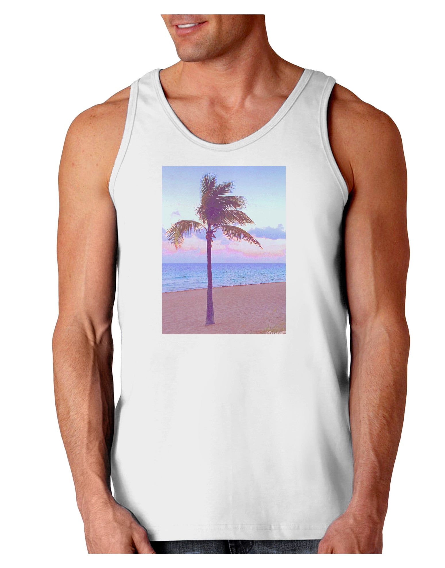 Palm Tree Beach Filter Loose Tank Top-Loose Tank Top-TooLoud-White-Small-Davson Sales