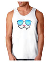 Kyu-T Face - Snaggle Cool Sunglasses Loose Tank Top-Loose Tank Top-TooLoud-White-Small-Davson Sales