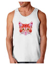 Geometric Kitty Red Loose Tank Top-Loose Tank Top-TooLoud-White-Small-Davson Sales