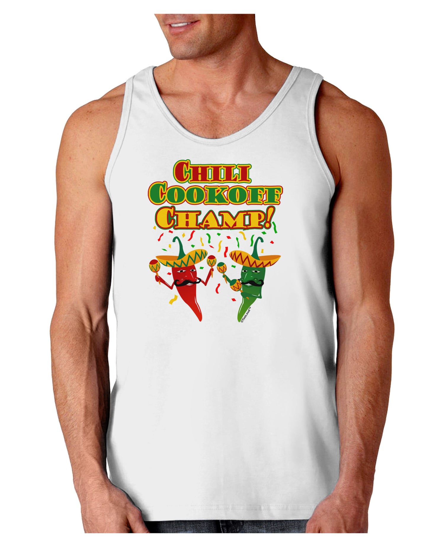 Chili Cookoff Champ! Chile Peppers Loose Tank Top-Loose Tank Top-TooLoud-White-Small-Davson Sales