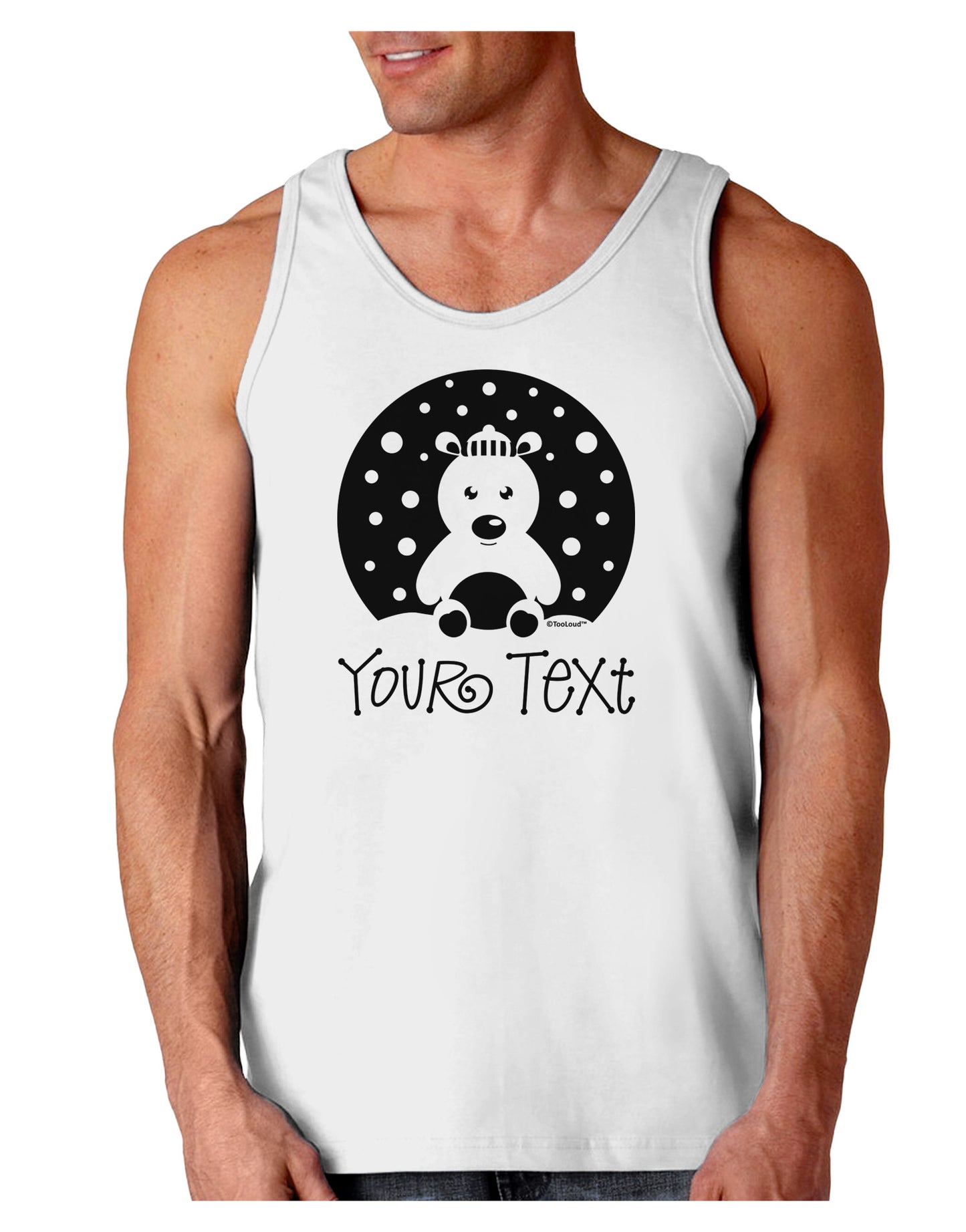 Personalized Matching Polar Bear Family Design - Your Text Loose Tank Top-Loose Tank Top-TooLoud-White-Small-Davson Sales