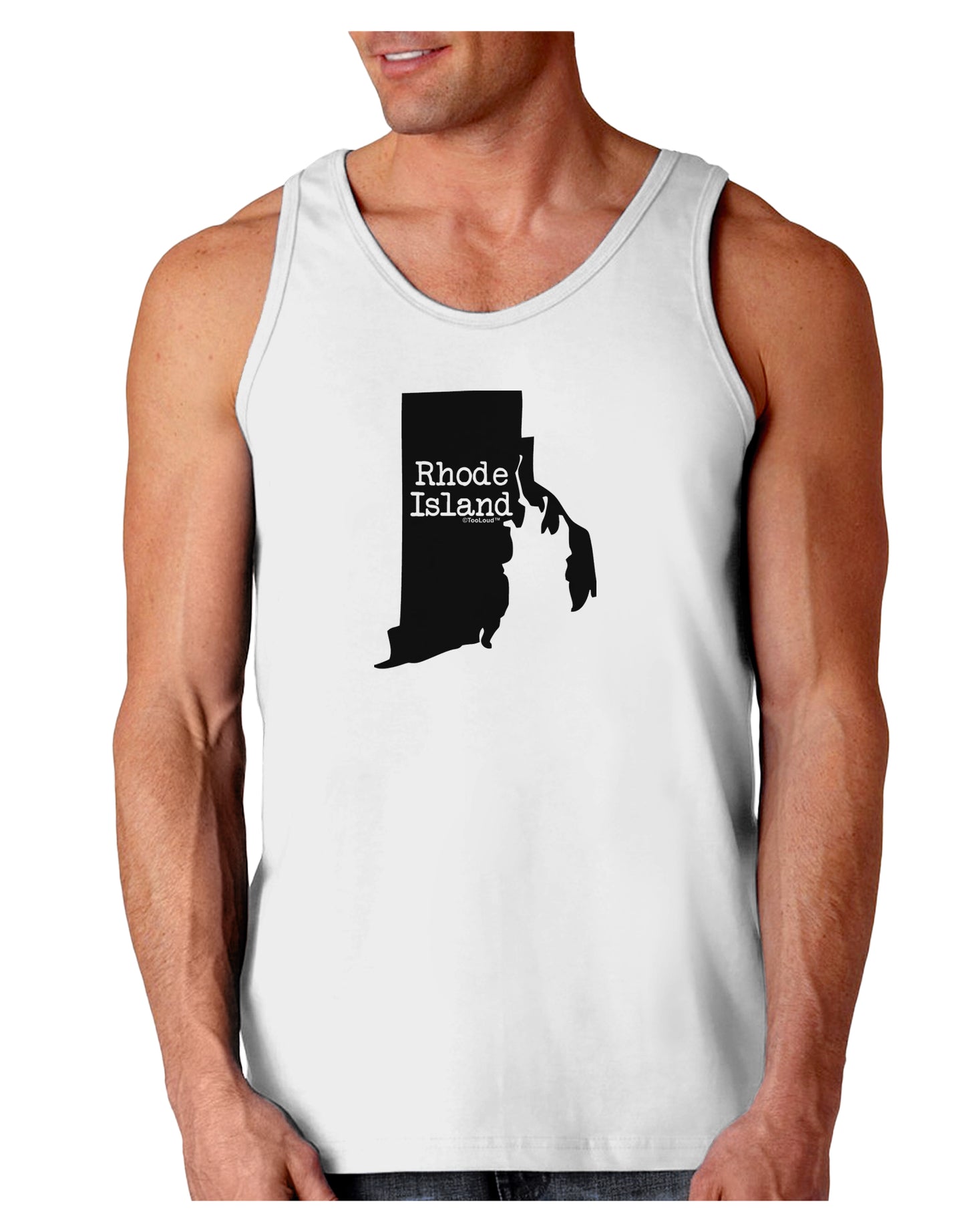 Rhode Island - United States Shape Loose Tank Top by TooLoud-Loose Tank Top-TooLoud-White-Small-Davson Sales