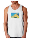 Colorado Snowy Mtns WaterColor Loose Tank Top-Loose Tank Top-TooLoud-White-Small-Davson Sales