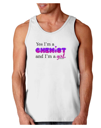 Yes I am a Chemist Girl Loose Tank Top-Loose Tank Top-TooLoud-White-Small-Davson Sales