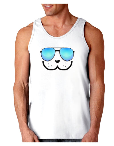 Kyu-T Face - Dewy Cool Sunglasses Loose Tank Top-Loose Tank Top-TooLoud-White-Small-Davson Sales