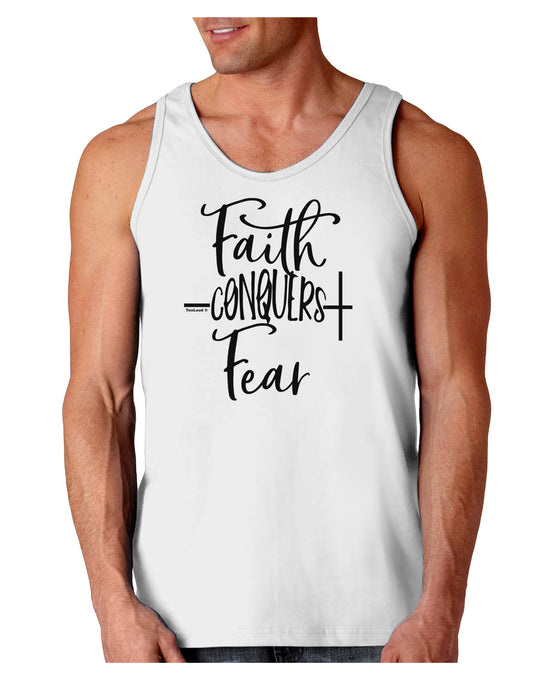 Faith Conquers Fear Loose Tank Top-Mens-LooseTanktops-TooLoud-White-Small-Davson Sales
