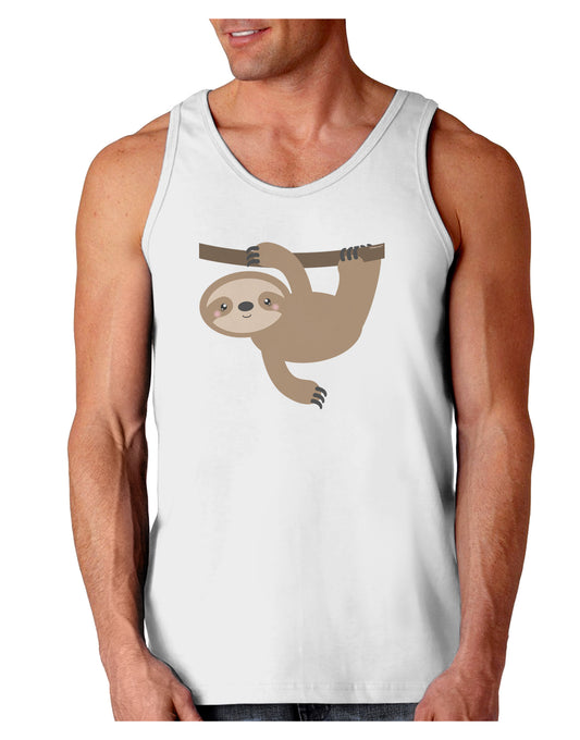 Cute Hanging Sloth Loose Tank Top-Loose Tank Top-TooLoud-White-Small-Davson Sales