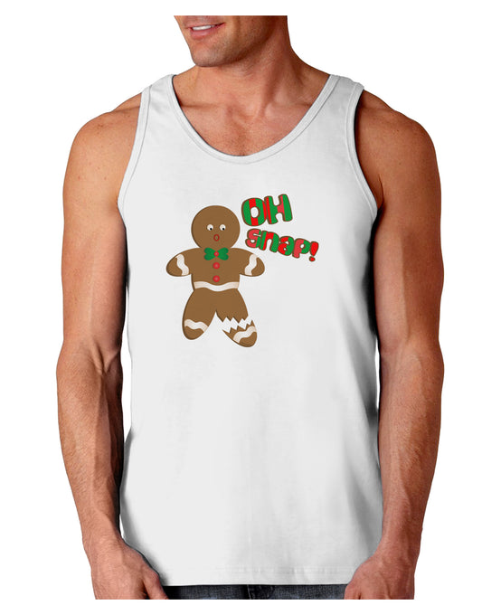 Oh Snap Gingerbread Man Christmas Loose Tank Top-Loose Tank Top-TooLoud-White-Small-Davson Sales