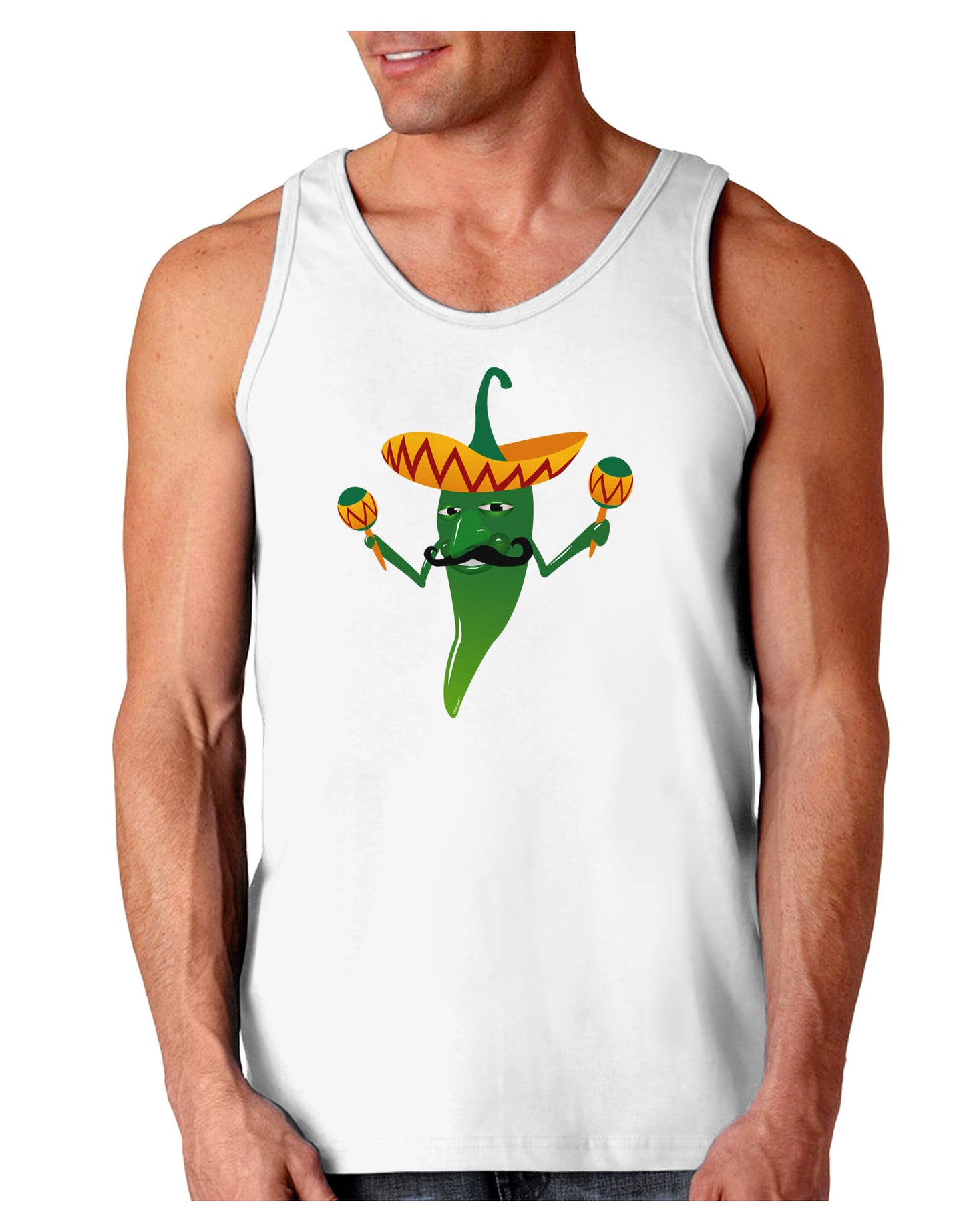 Green Hot Mexican Chili Pepper Loose Tank Top-Loose Tank Top-TooLoud-White-Small-Davson Sales