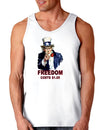 Uncle Sam Freedom Costs a Buck O Five Loose Tank Top-Loose Tank Top-TooLoud-White-Small-Davson Sales