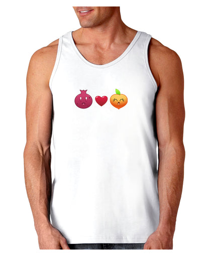 Pomegranate Heart Peach Loose Tank Top-Loose Tank Top-TooLoud-White-Small-Davson Sales