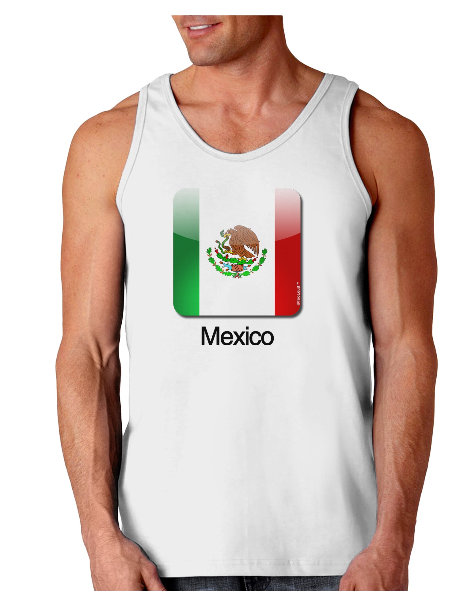 Mexican Flag App Icon - Text Loose Tank Top by TooLoud-Loose Tank Top-TooLoud-White-Small-Davson Sales
