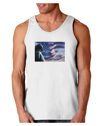 All American Cat Loose Tank Top by TooLoud-Loose Tank Top-TooLoud-White-Small-Davson Sales