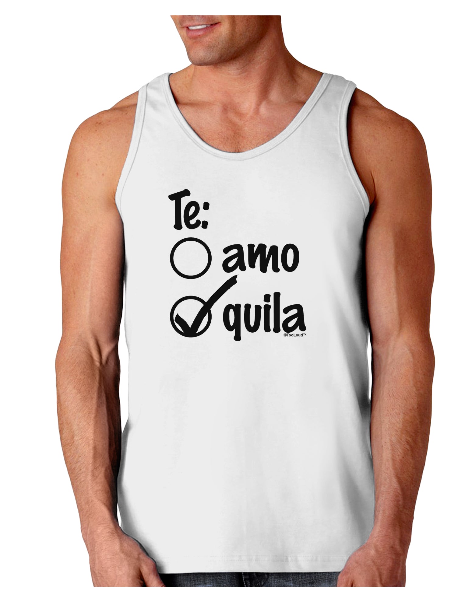 Tequila Checkmark Design Loose Tank Top by TooLoud-Loose Tank Top-TooLoud-White-Small-Davson Sales