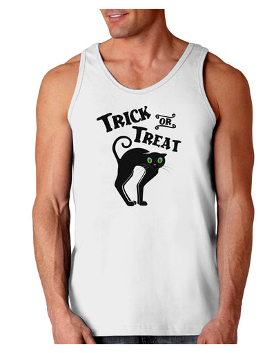 Trick or Treat Cute Black Cat Halloween Loose Tank Top-Loose Tank Top-TooLoud-White-Small-Davson Sales