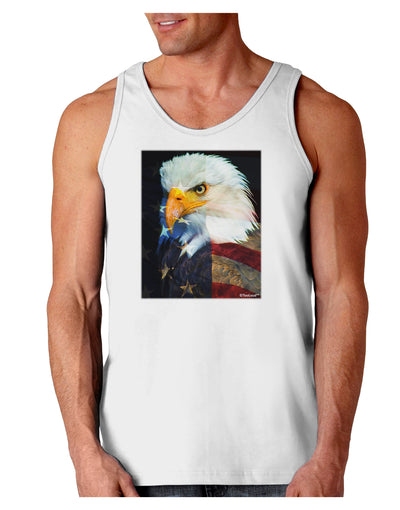 Patriotic Bald Eagle - American Flag Loose Tank Top by TooLoud-Loose Tank Top-TooLoud-White-Small-Davson Sales