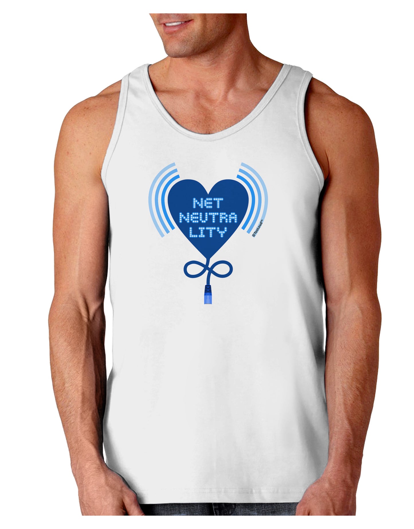 Heart Net Neutrality Loose Tank Top-Loose Tank Top-TooLoud-White-Small-Davson Sales